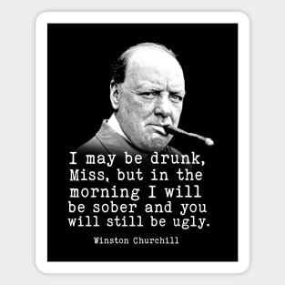 Winston Churchill Funny Joke | WW2 Quote Magnet